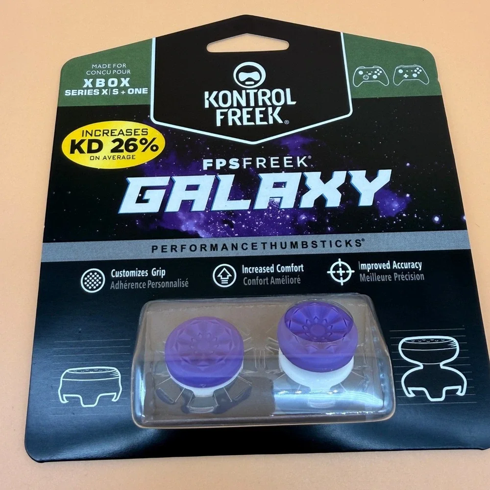 Performance Thumbsticks 1 High-Rise, 1 Mid-Rise, Purple for Xbox Series X, S, On